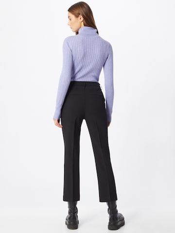 Gina Tricot Regular Trousers with creases 'Lisa' in Black