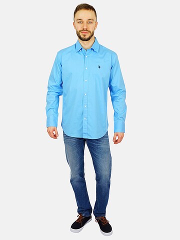U.S. POLO ASSN. Regular fit Button Up Shirt in Blue