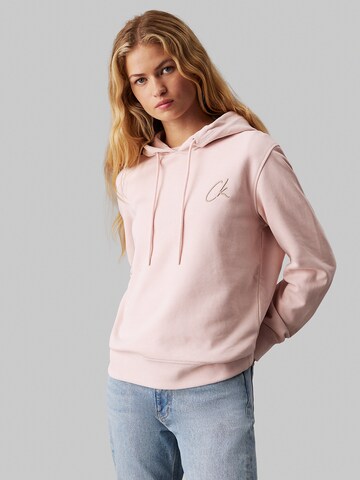 Calvin Klein Jeans Sweatshirt in Roze: voorkant