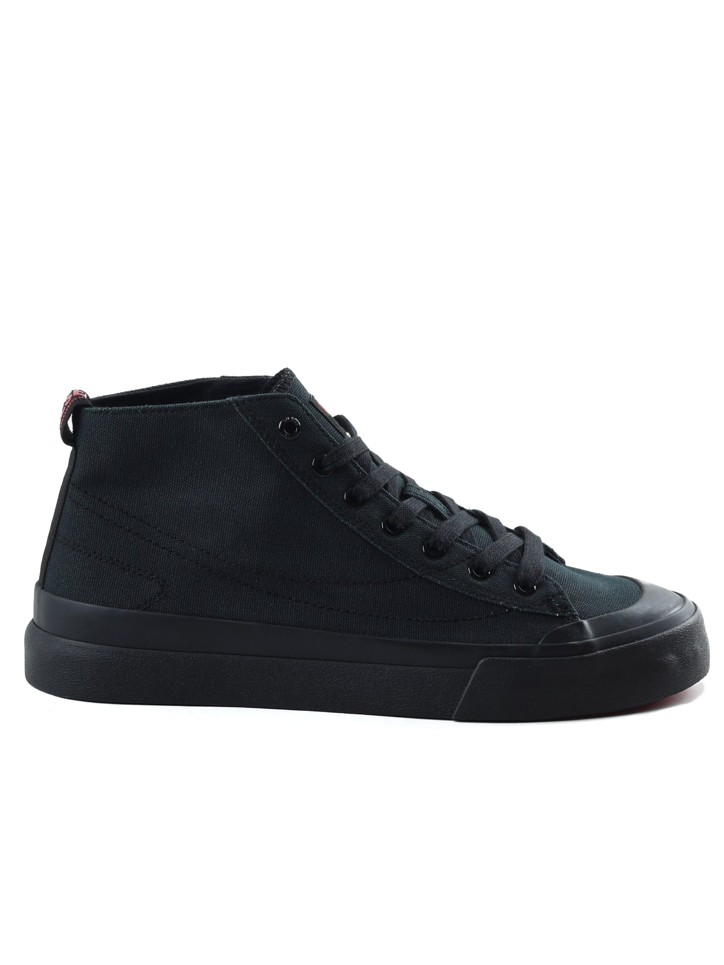 DIESEL - Sapatilhas baixas 'S-ATHOS MID' em preto: frente