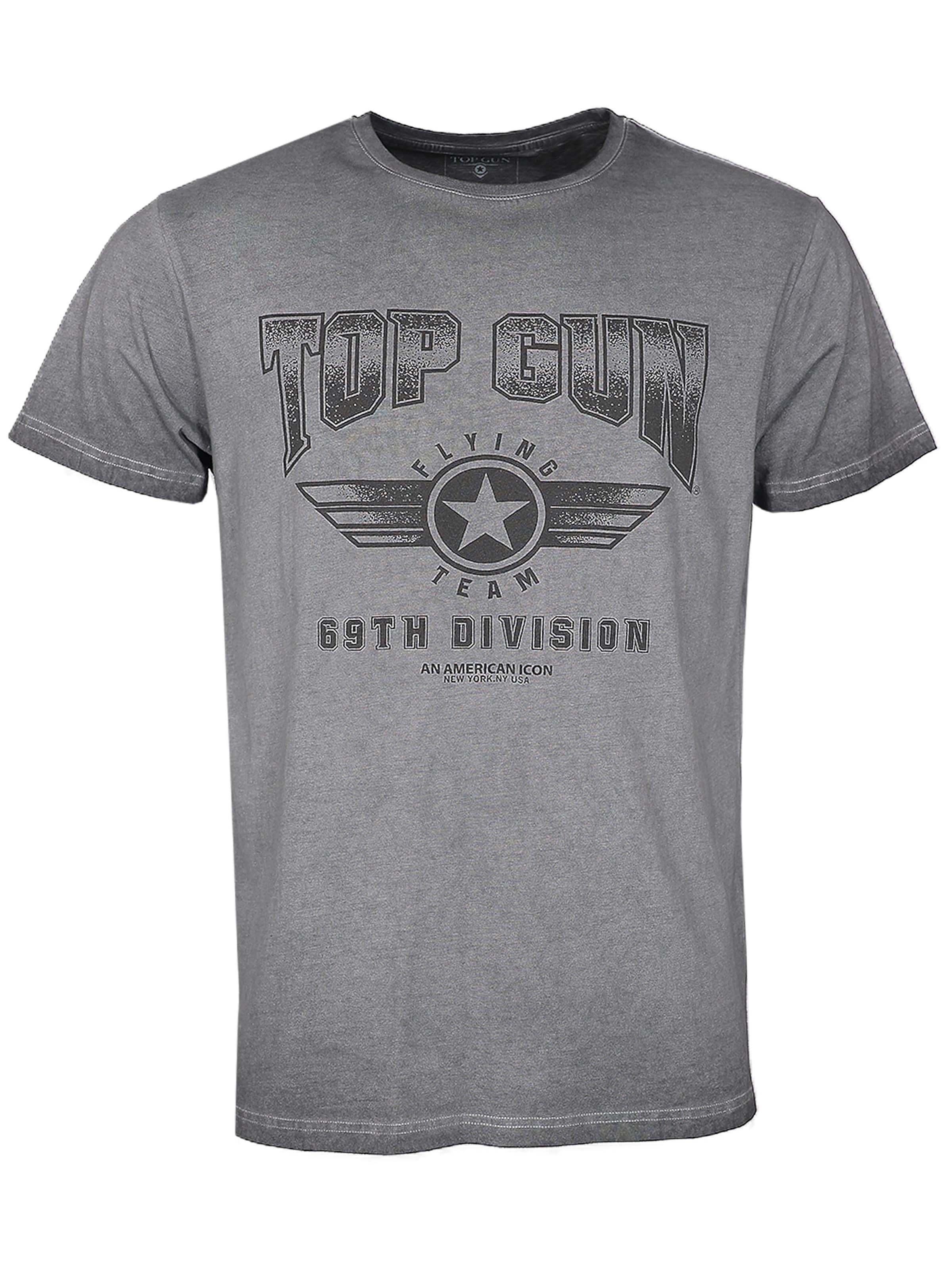 TOP GUN Shirt 'TG25023' in Grey: front