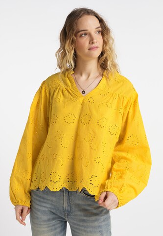 DreiMaster Vintage Bluse in Gelb: predná strana