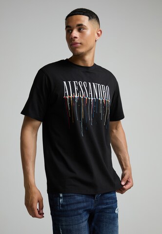 Alessandro Zavetti Shirt 'Artista' in Black: front