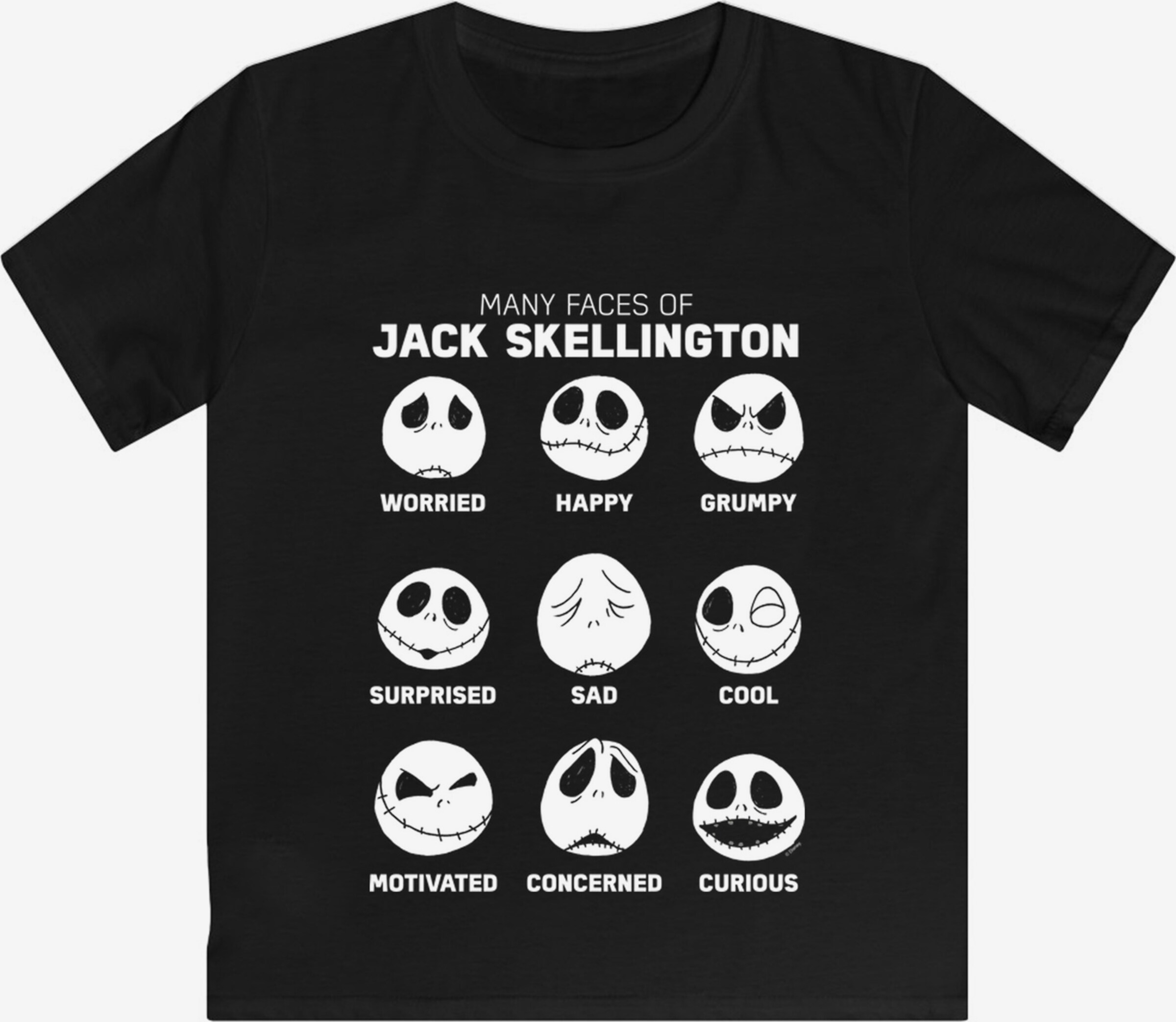 F4NT4STIC Shirt 'Disney Nightmare Before Christmas Faces of Jack' in Zwart  | ABOUT YOU