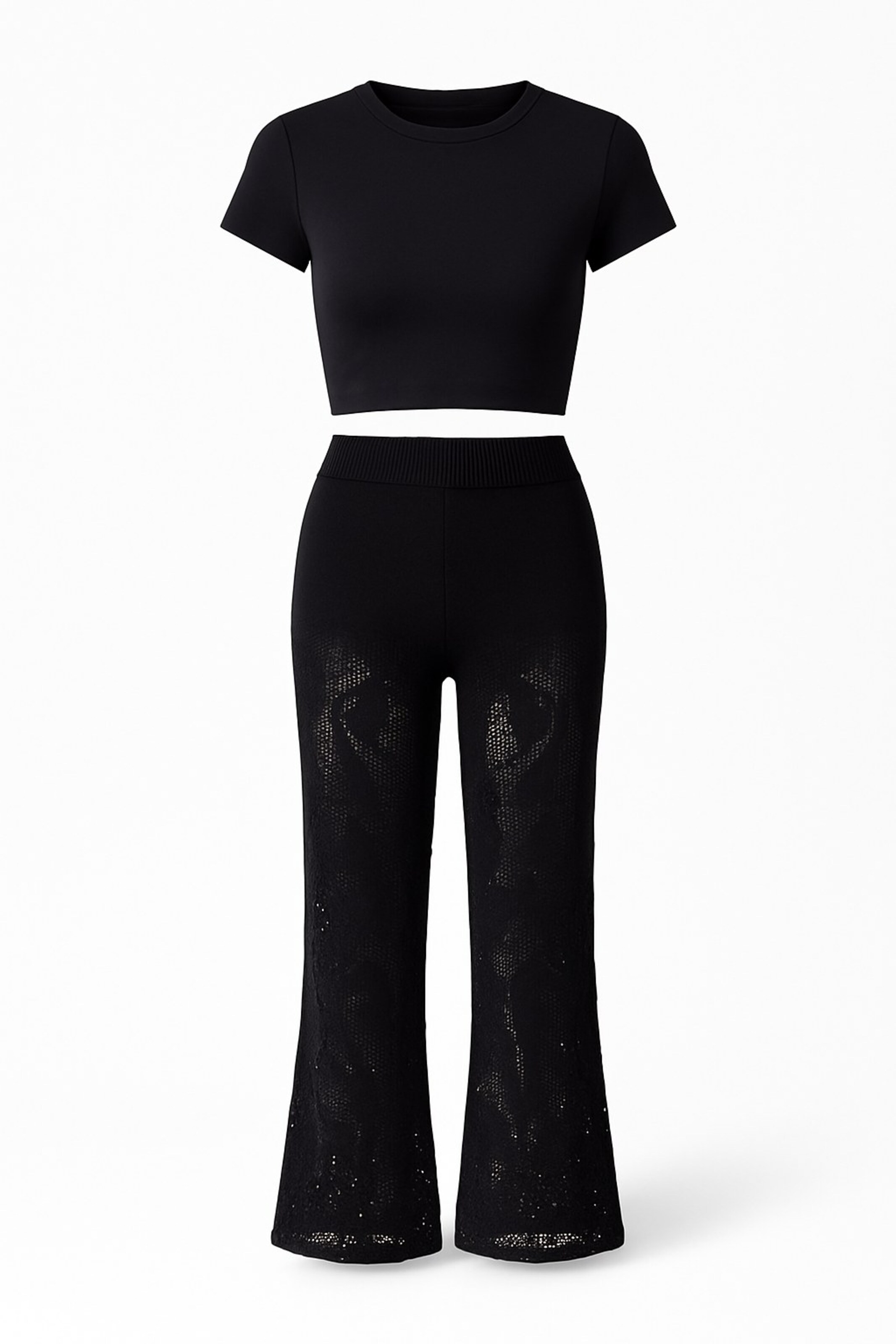 WOMAN VISION Bootcut Broek in Zwart