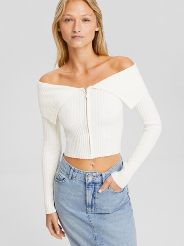 Cardigan Bershka en blanc