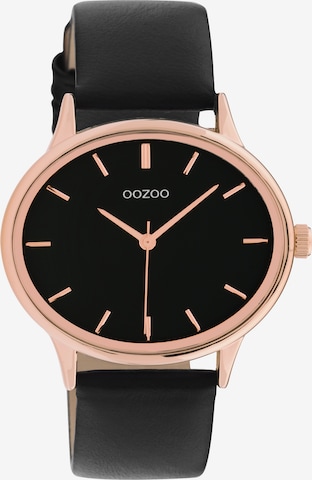 OOZOO Analog Watch in Black: front