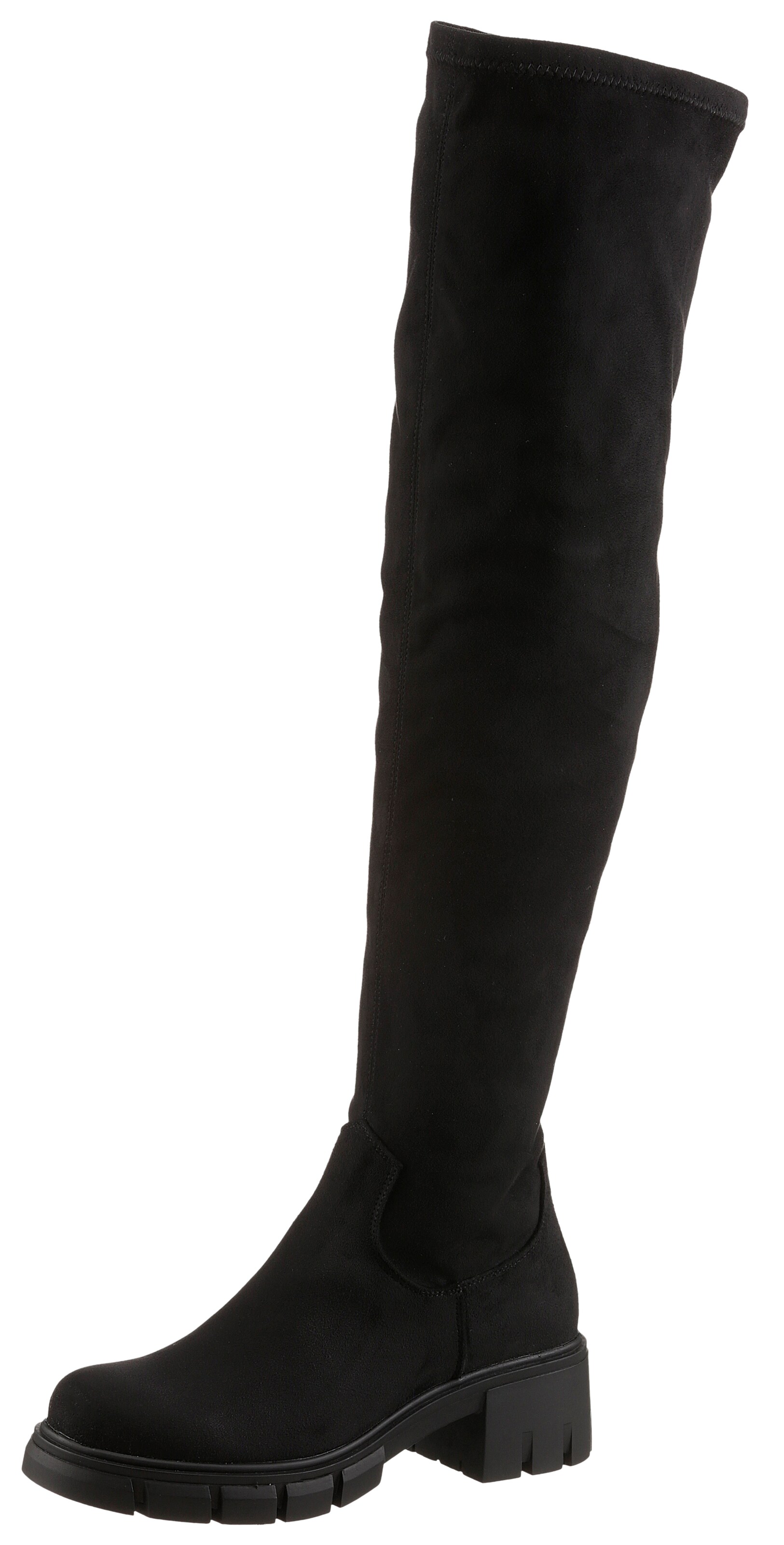 Aniston Over the Knee Boots in Black: front