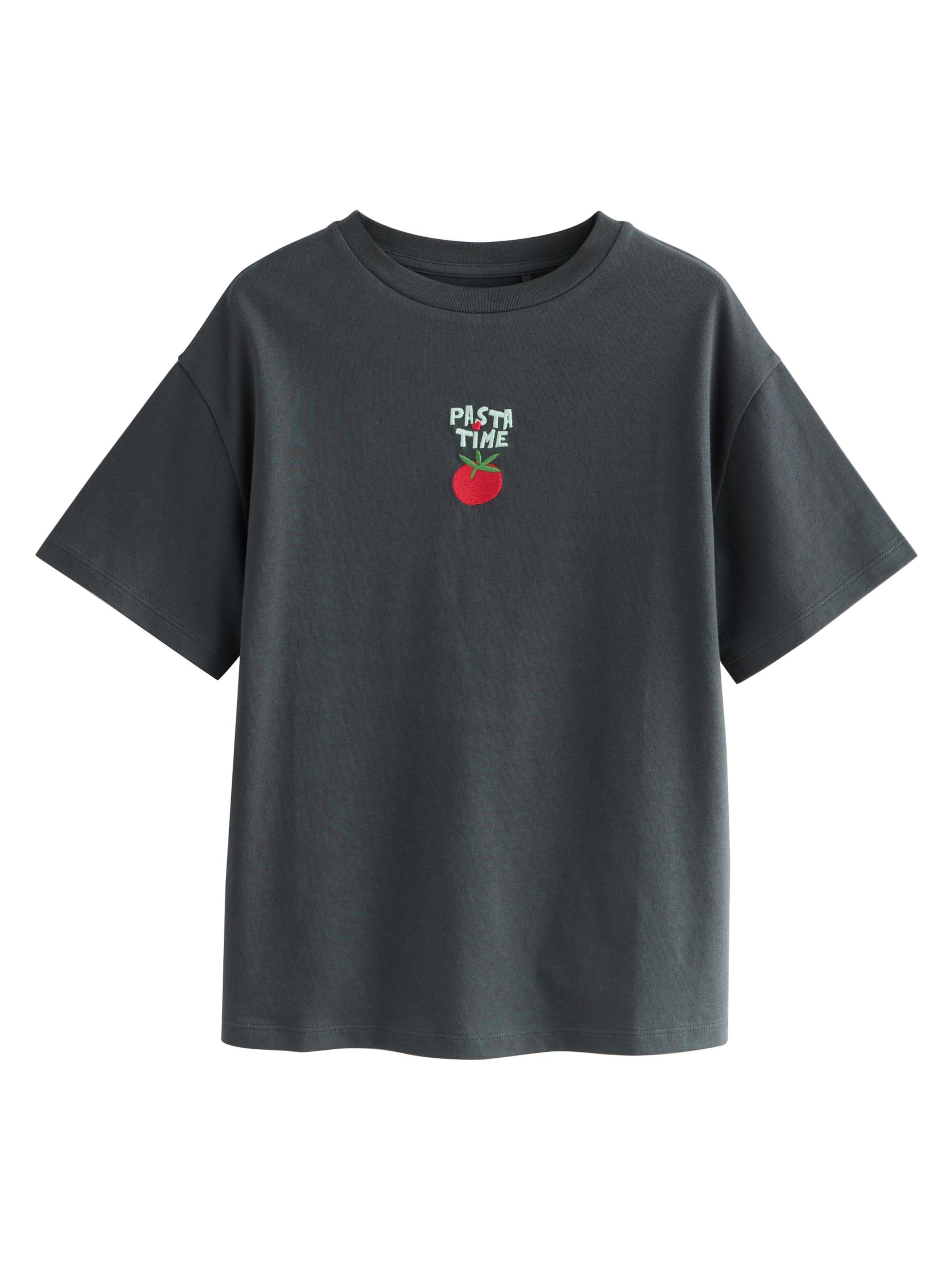 Next T-Shirt in Grau: Vorderseite