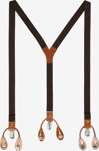 LLOYD Suspenders in Brown: front