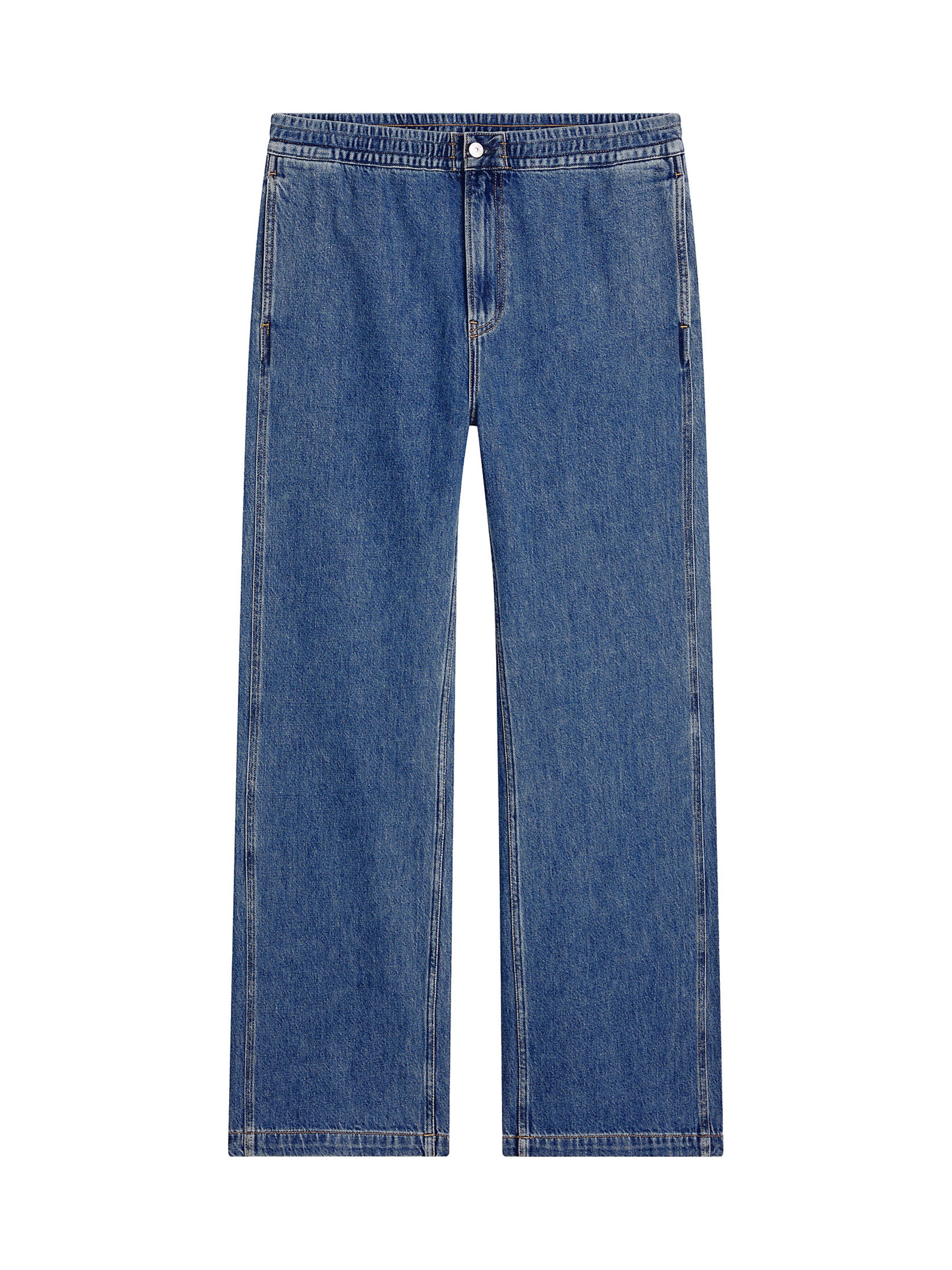 Calvin Klein Jeans Wide leg Jeans in Blauw: voorkant