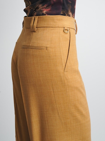 W. Wegener Wide leg Traditional Pants 'Martha 7344' in Brown