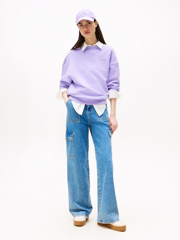 Tommy Jeans Wide Leg Cargofarkut 'Claire' värissä sininen