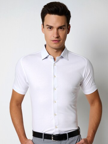 DESOTO Slim fit Overhemd in Wit: voorkant