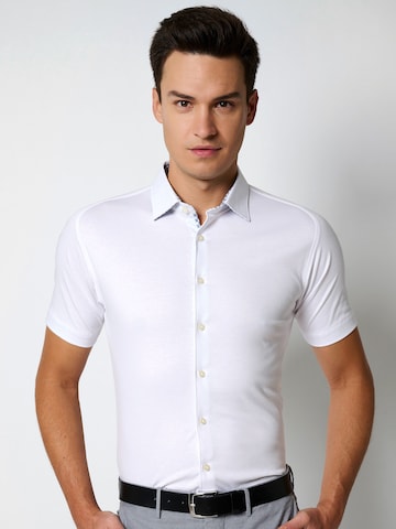 DESOTO Slim fit Overhemd in Wit: voorkant
