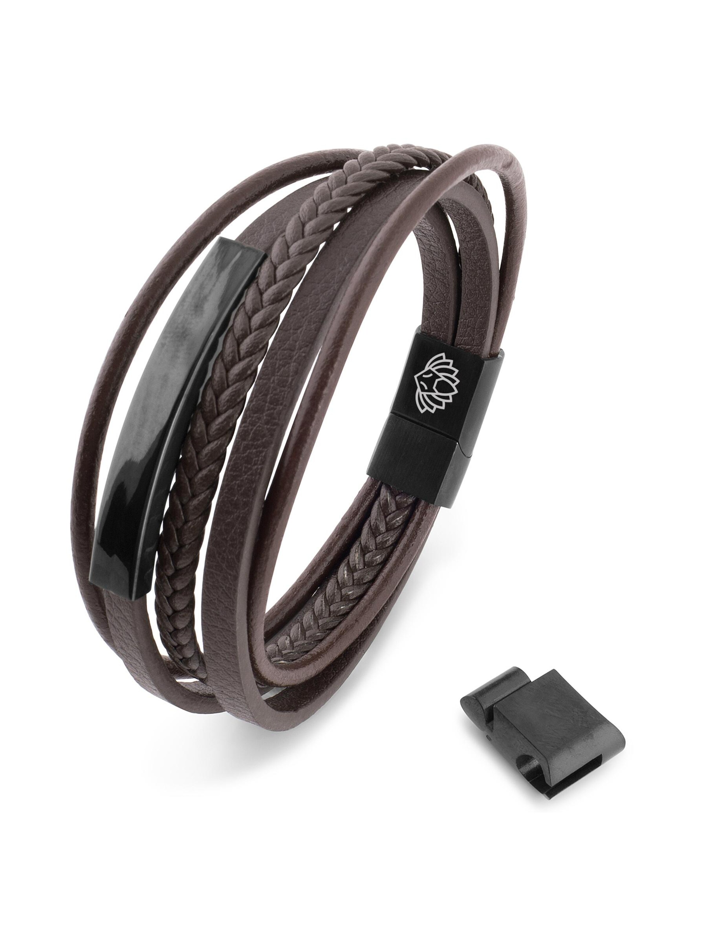 Akitsune Armband 'Punisher'‌‌‌‌‌‌‌ in Braun: Vorderseite