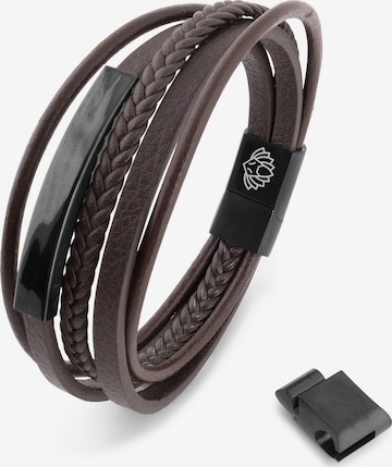 Akitsune Armband 'Punisher' in Braun: Vorderseite