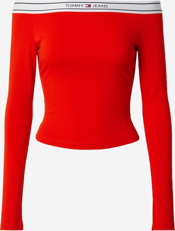 Tommy Jeans Shirt in Rood: voorkant