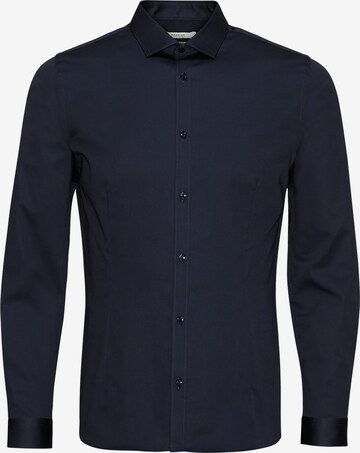 JACK & JONES Button Up Shirt 'Parma' in Blue: front