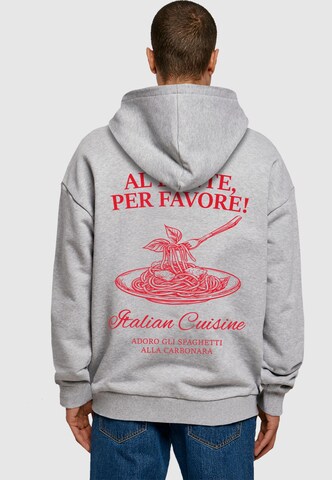 Merchcode - Sweatshirt 'Al Dente Per Favore' em cinzento: frente