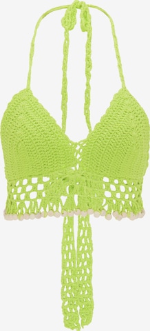 MYMO Knitted Top in Green: front