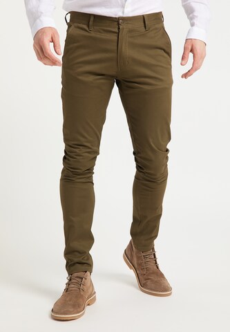 DreiMaster Klassik Regular Chino Pants in Green: front