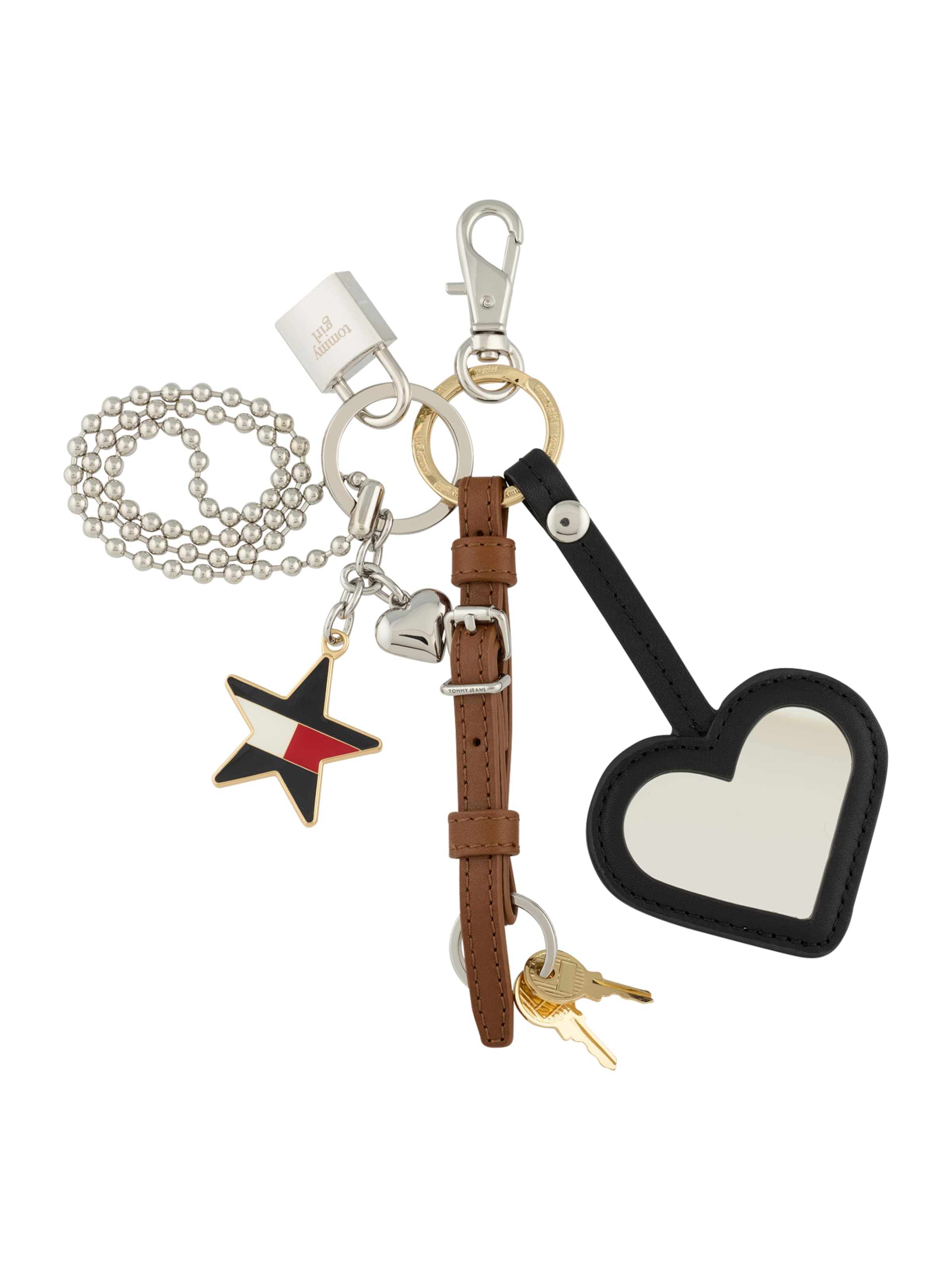 Tommy Jeans Key ring &#x27;MULTI CHARM&#x27; in Silver: front