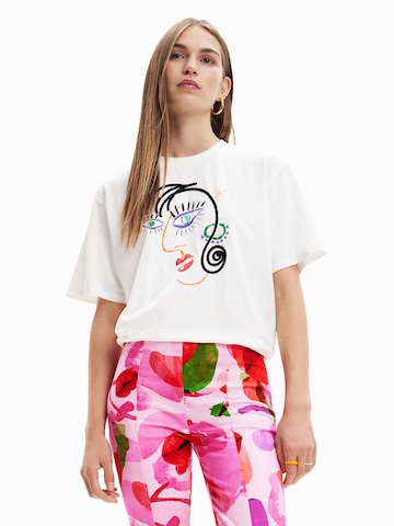 Desigual Shirt 'FACE' in White: front