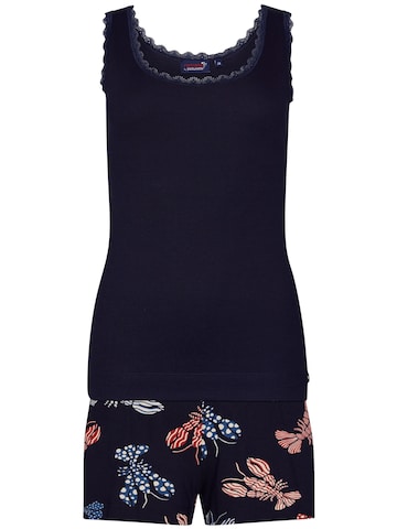 Rebelle Pyjama 'Shortama' in Blau: Vorderseite