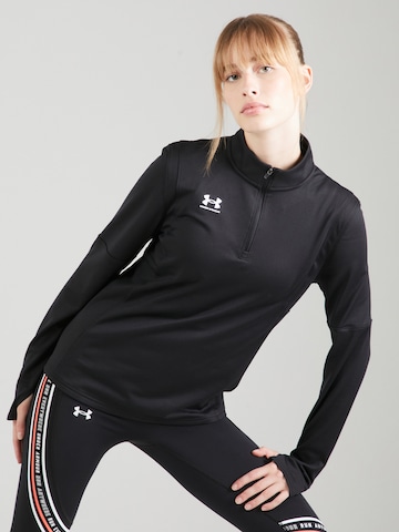 UNDER ARMOUR Λειτουργικό μπλουζάκι 'Challenger' σε μαύρο