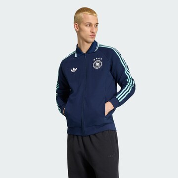 ADIDAS PERFORMANCE - Sudadera con cremallera deportiva 'Germany Away Anthem' en azul: frente