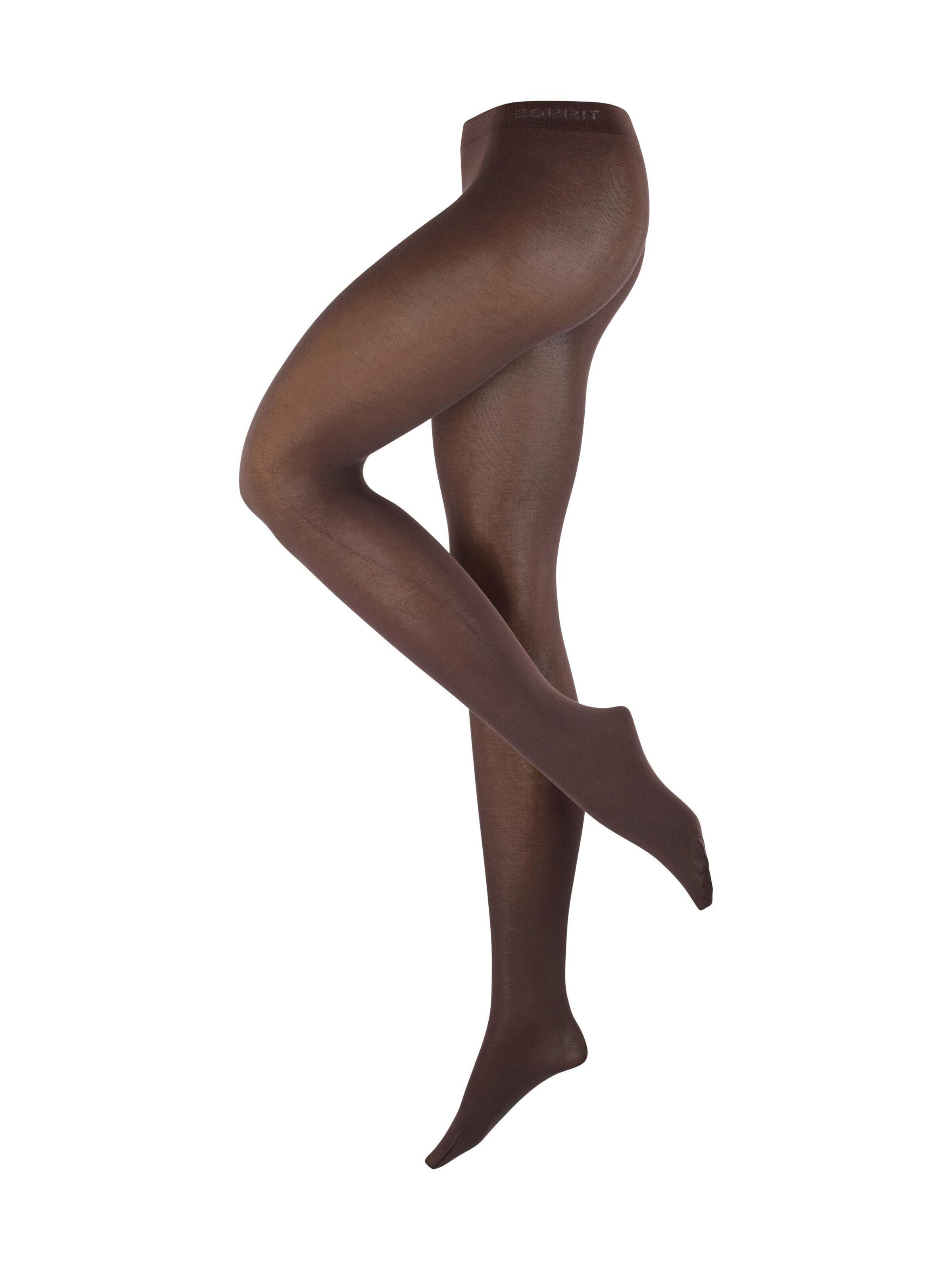 ESPRIT Tights 'Cotton' in Brown: front