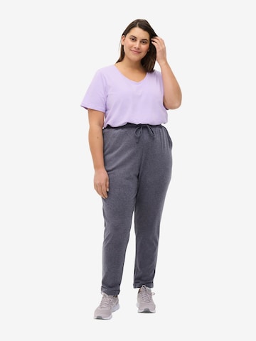 Zizzi Tapered Pants in Blue: front