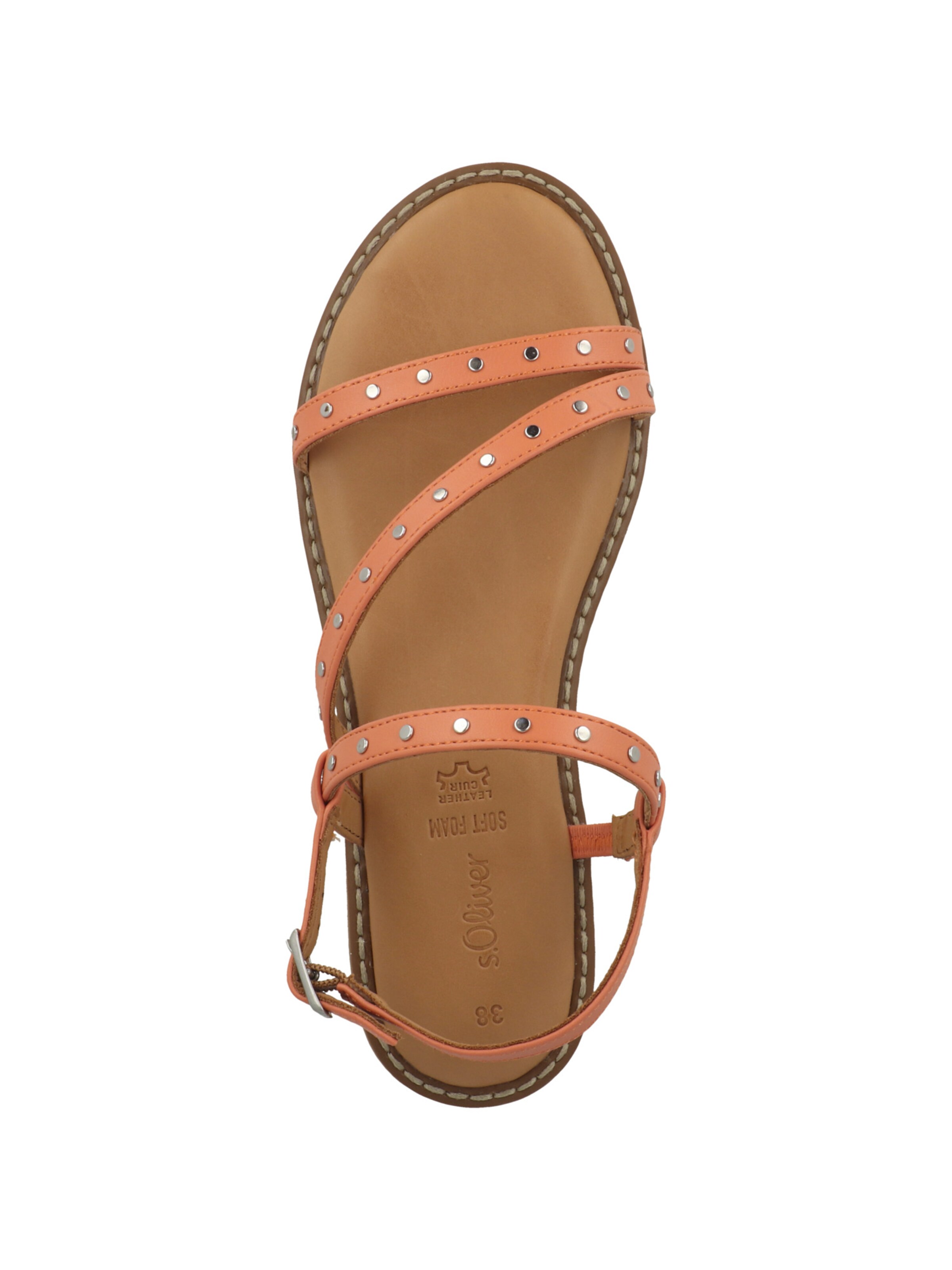 s.Oliver Strap Sandals in Orange