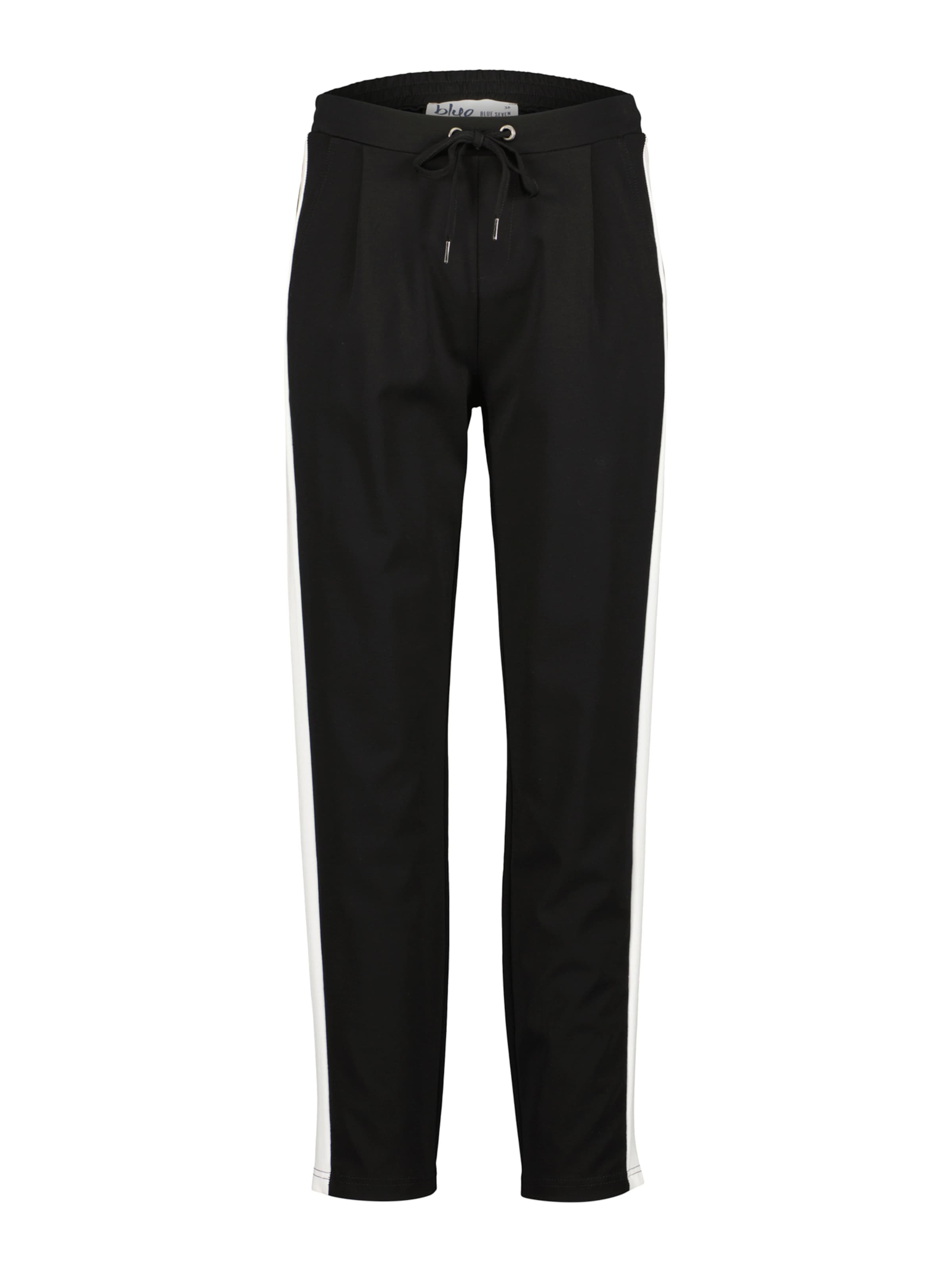 BLUE SEVEN Regular Pleat-front trousers in Black: front