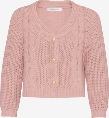 SASSYCLASSY Oversized Cardigan in Pink: front