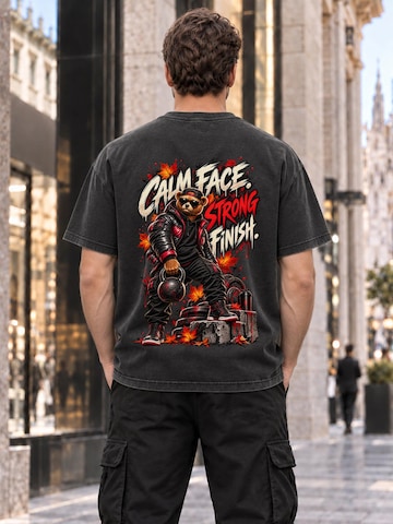 LUNØIR Studio Shirt 'BOSS Strength Session' in Black