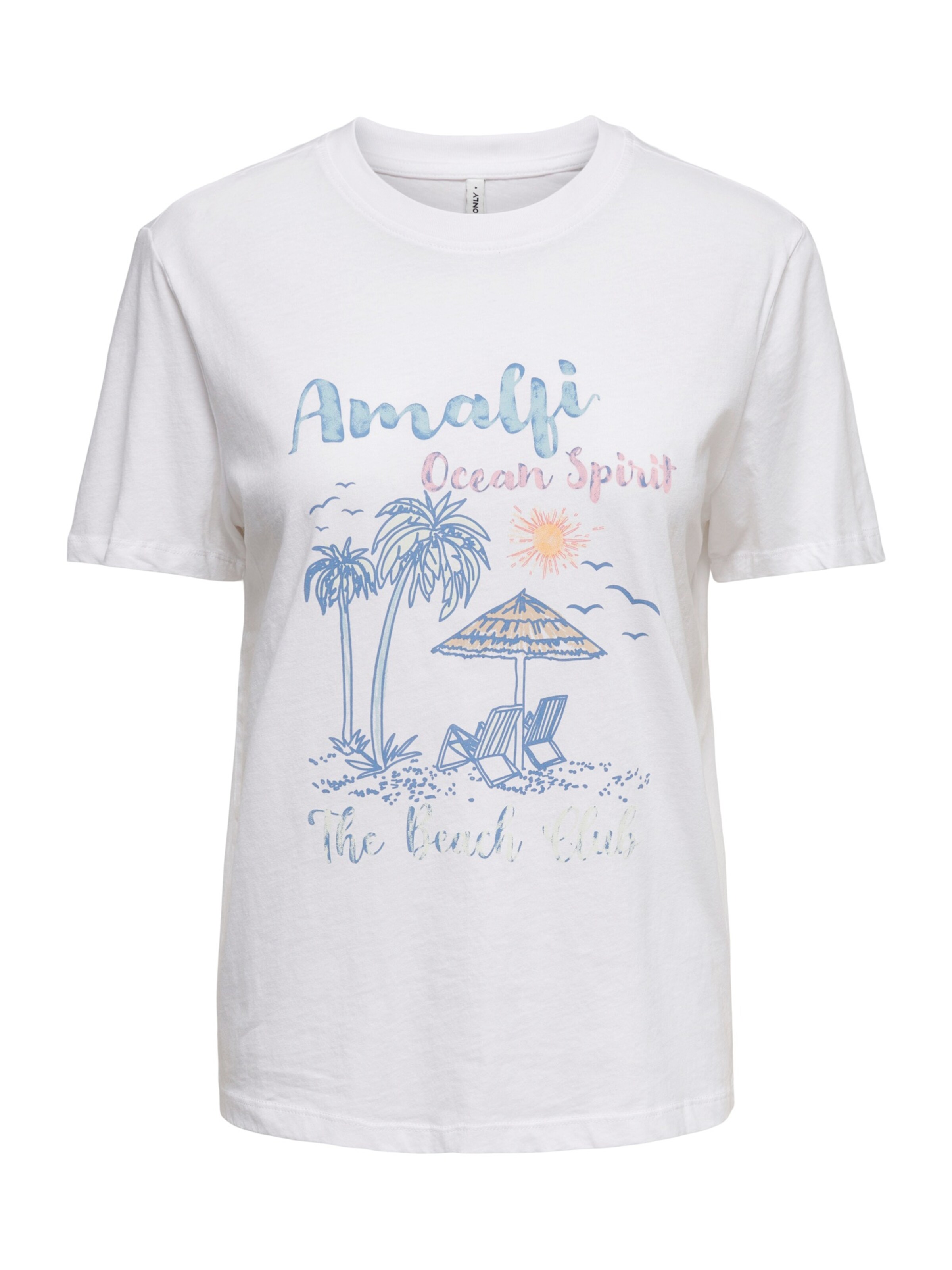 ONLY T-Shirt 'ONLLUCY MONJA' in Weiß: Vorderseite