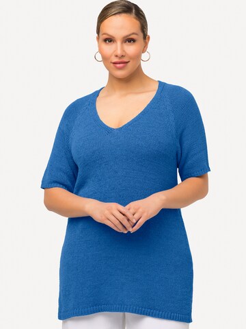 Pullover di Ulla Popken in blu: frontale