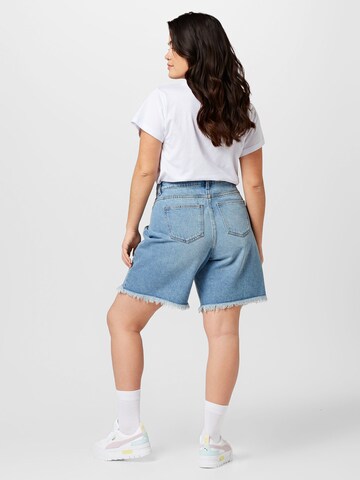 Noisy May Curve Regular Shorts 'SMILEY' in Blau