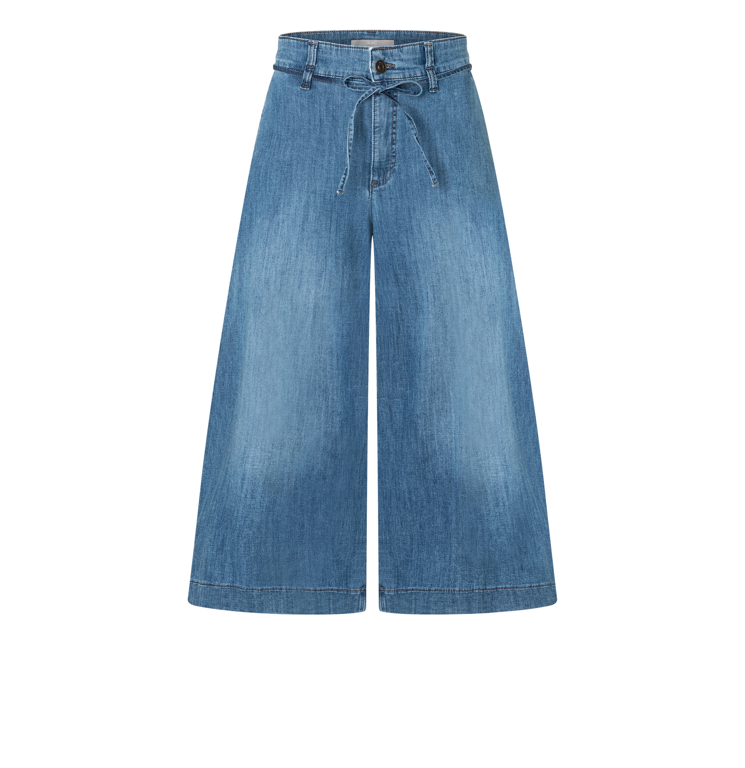 Wide Leg Jean ' Wendy ' MAC en bleu : devant