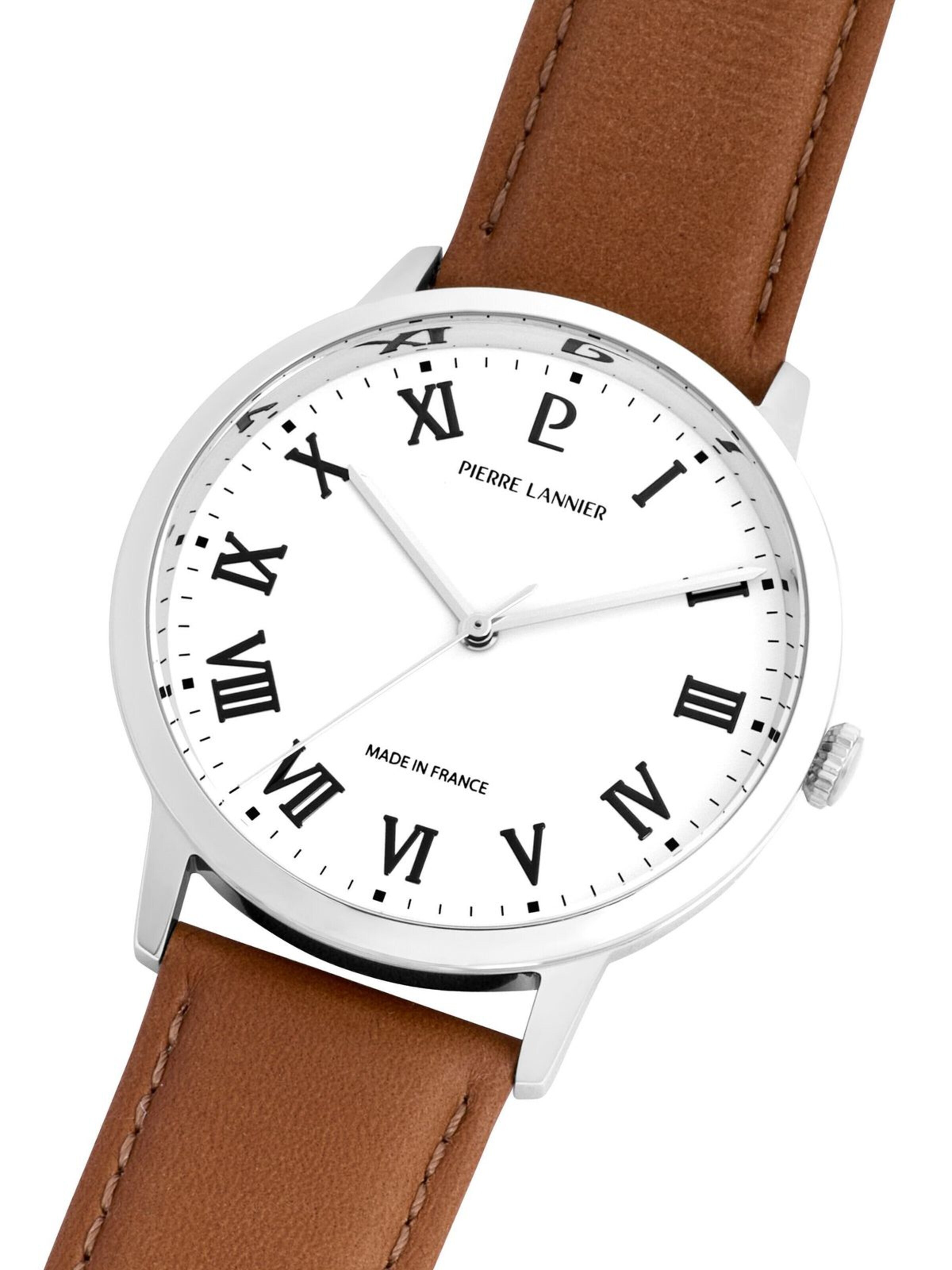 Pierre Lannier Analoguhr 'Watch Interval'‌‌‌‌‌‌‌ in Weiß