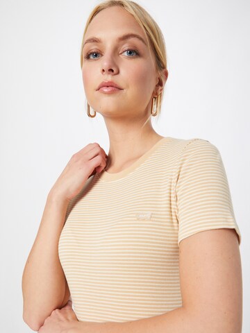 LEVI'S ® Shirt 'SS Rib Baby Tee' in Geel