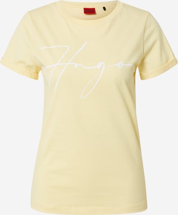 HUGO T-Shirt in Gelb: predná strana