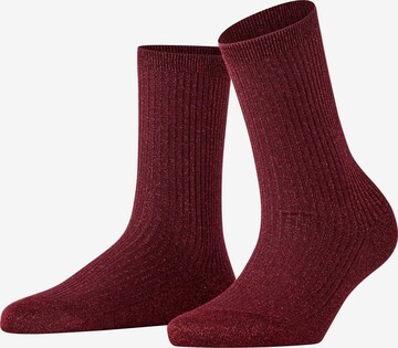 FALKE Socken 'Shiny Rib' in Rot: Vorderseite