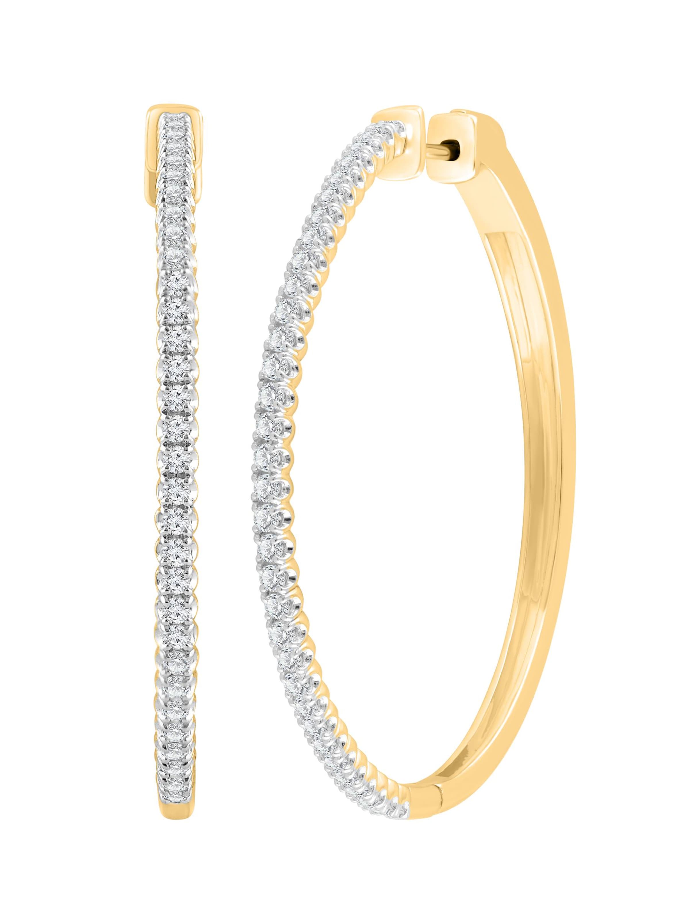 ETHISHER DIAMANTEN Earrings 'Ohrringe aus 375 Gelbgold mit Lab Grown Diamant' in Gold: front