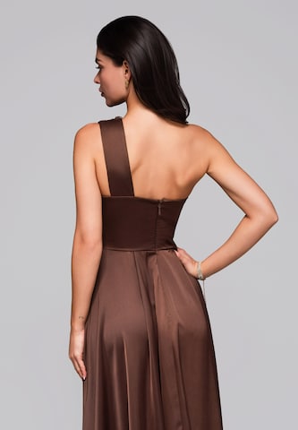 Robe de soirée 'LA-OM-DLR252' Ombre en marron