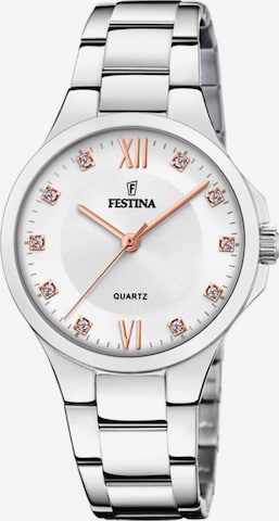 Montre à affichage analogique FESTINA en argent : devant