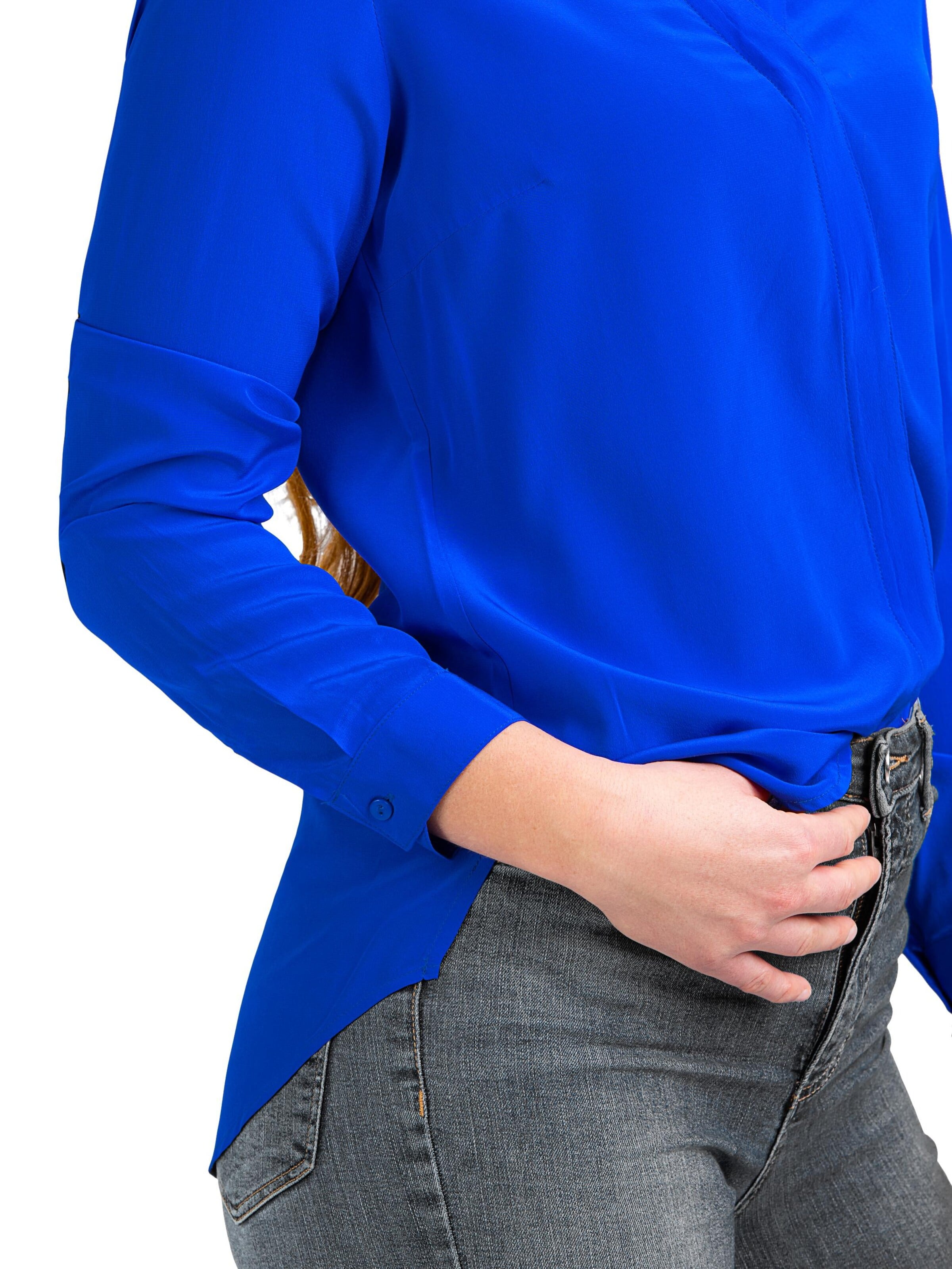 Posh Gear Blus 'Seidenbluse Nobicetta' i blå
