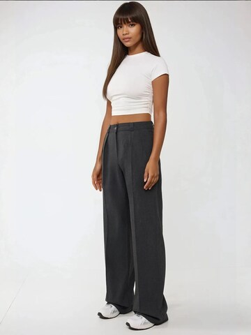 Wide Leg Pantalon à plis Hiccup en gris